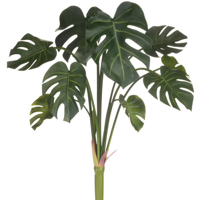 23.5" Silk Split Philodendron Monstera Leaf Plant -Green (Pack of 4) - PBM965-GR