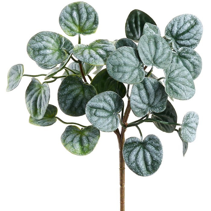 10" PE Soft-Touch Pepperomia Artificial Plant -Green/Gray (Pack of 24) - PBP011-GR/GY