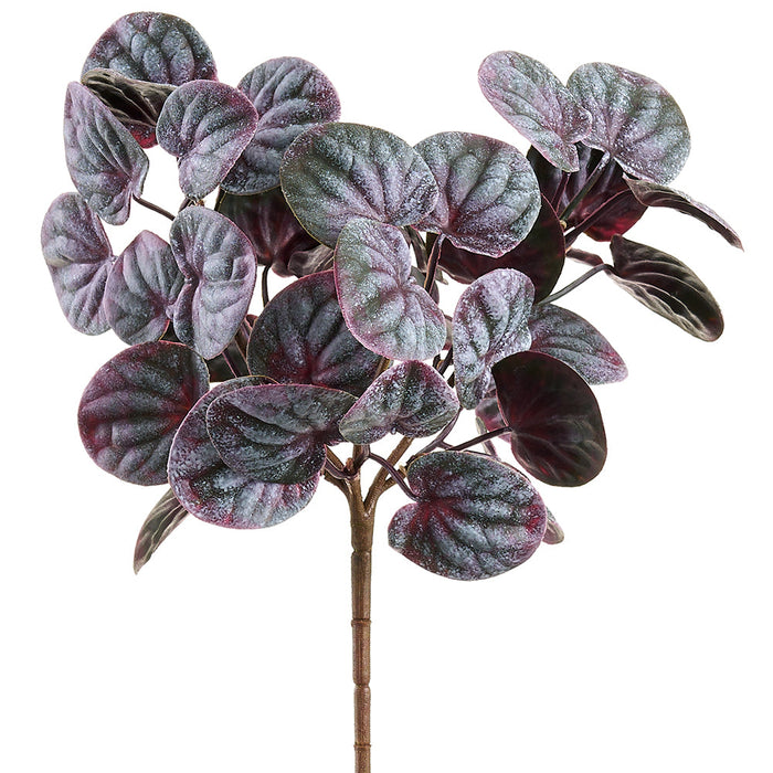 10" PE Soft-Touch Pepperomia Artificial Plant -Purple/Green (Pack of 24) - PBP011-PU/GR