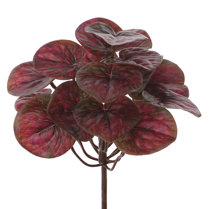 8" Silk Peperomia Leaf Plant -Burgundy/Green (pack of 12) - PBP036-BU/GR