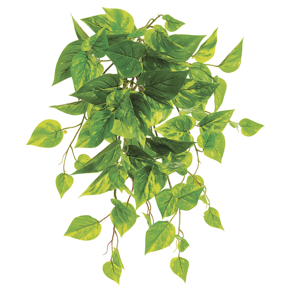 19" Outdoor UV-Resistant PVC IFR Hanging Artificial Pothos Leaf Plant   Silks Are Forever