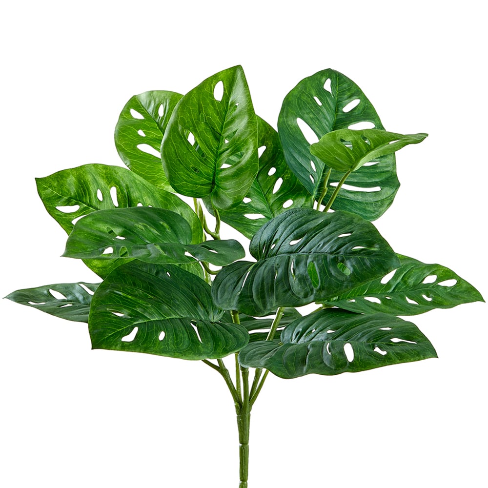 artificial split leaf philodendron leaves 15" Silk Split Philodendron Leaf Plant -Green (Pack of 12)
