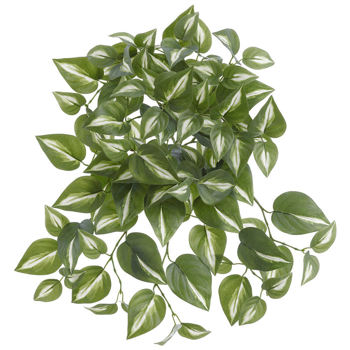 16" Outdoor UV-Resistant Artificial Hanging Philodendron Leaf Plant -Green/Variegated (Pack of 6) - PBP131-GR/VG
