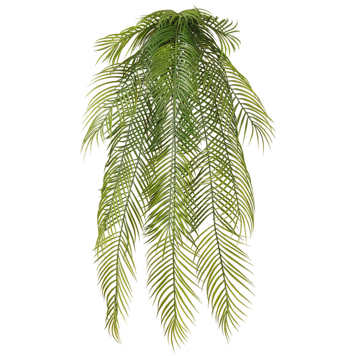 tropical foliage hanging plant 35" Hanging Silk Palm Leaf Plant -Green