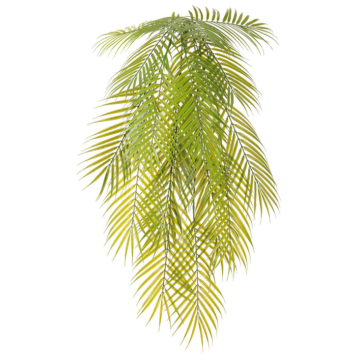 37" Hanging Silk Palm Leaf Plant -Green (Pack of 12) - PBP159-GR