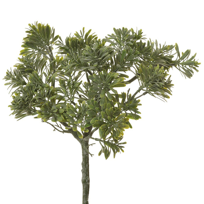 10" Artificial Podocarpus Leaf Plant -Green/Gray (pack of 12) - PBP175-GR/GY