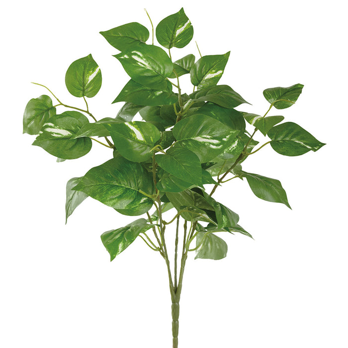 16" Pothos Leaf Silk Plant -Green (Pack of 12) - PBP242-GR