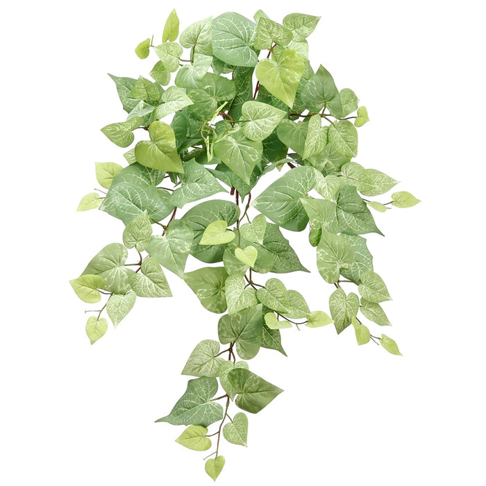 27" Hanging Silk Potato Leaf Plant -Light Green (pack of 6) - PBP318-GR/LT
