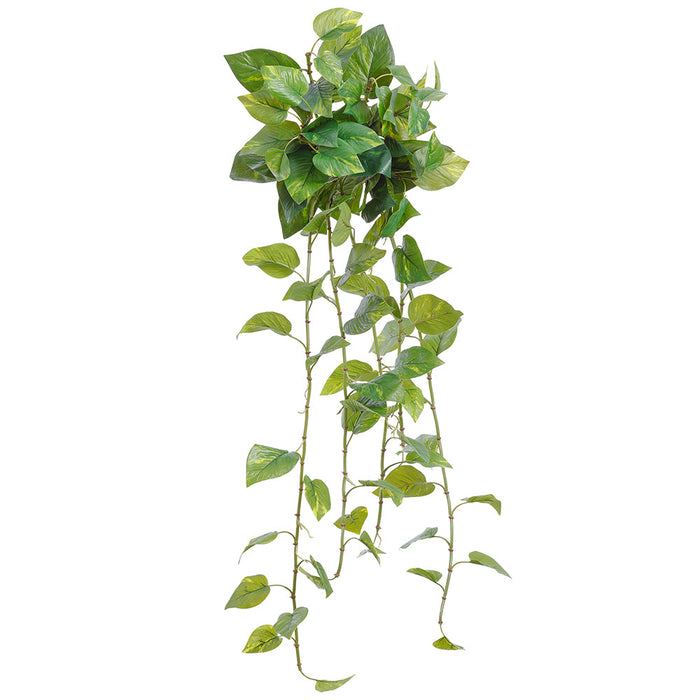 philodendron plant hanging 42" Silk Philodendron Leaf Hanging Plant -Green
