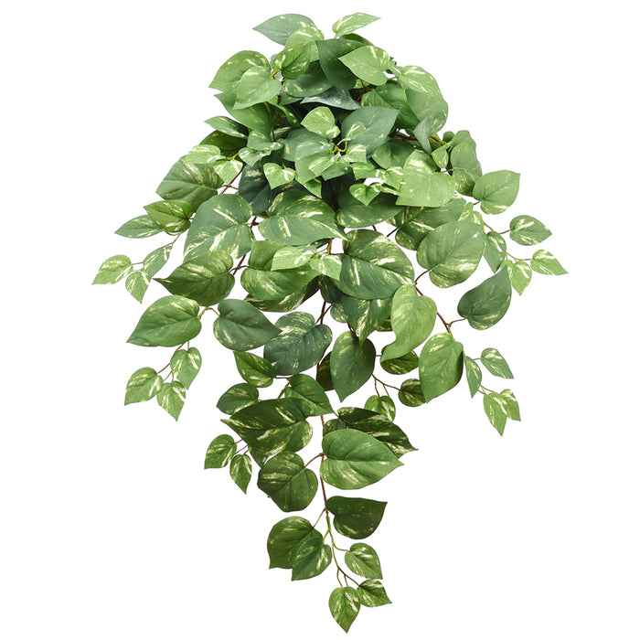 33" Hanging Silk Pothos Leaf Plant -Green (pack of 6) - PBP868-GR