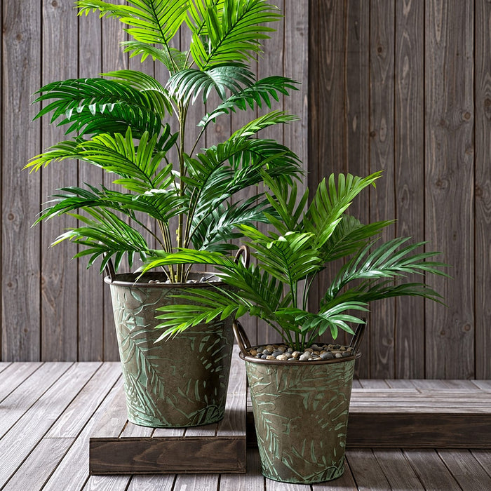 18" Areca Palm Silk Plant -Green (Pack of 12) - PBP912-GR
