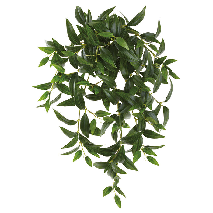 22" Silk Ruscus Leaf Hanging Plant -Green (Pack of 6) - PBR247-GR