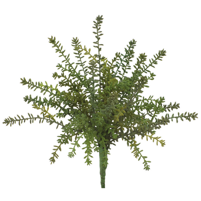 15.5" PE Soft-Touch Sedum Artificial Plant -Green (Pack of 6) - PBS608-GR