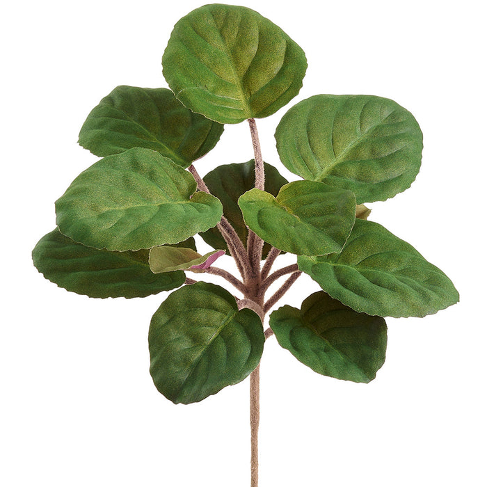 11" African Violet Leaf Artificial Plant -Green (Pack of 12) - PBV701-GR