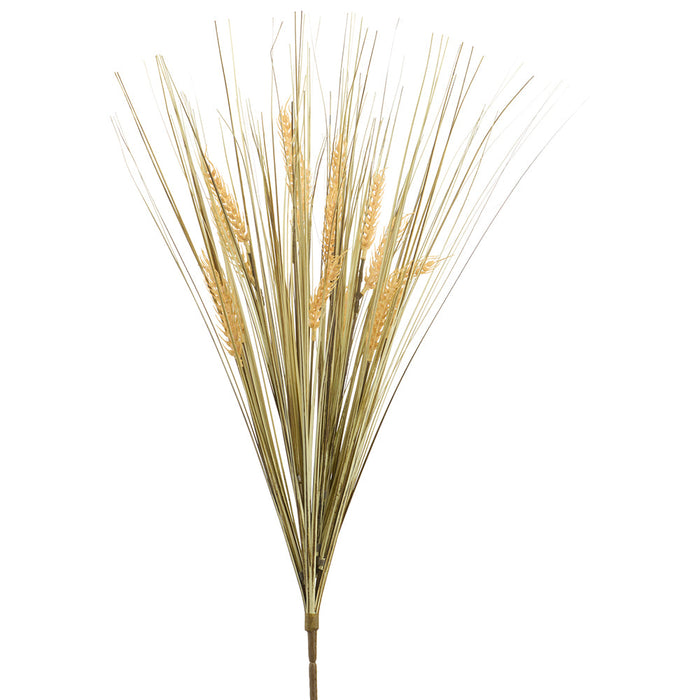 24" Plastic Wheat Grass Artificial Plant -Beige (Pack of 12) - PBW005-BE