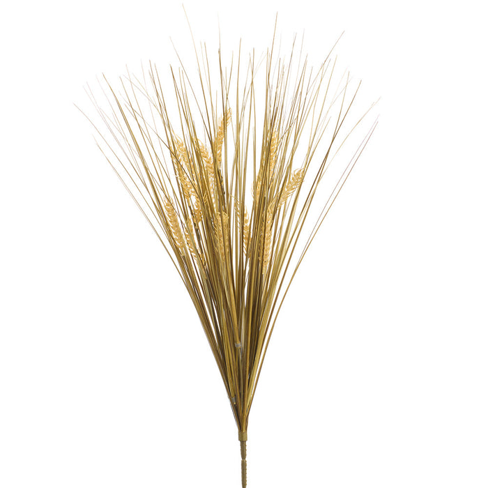 24" Plastic Wheat Grass Artificial Plant -Tan (Pack of 12) - PBW005-TN