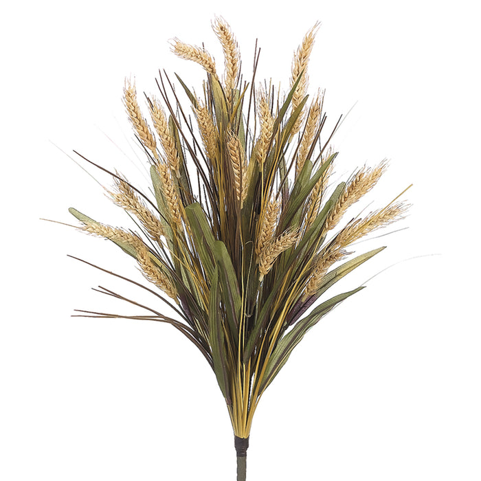 26" Plastic Wheat Artificial Plant -Beige/Tan (Pack of 6) - PBW112-BE/TN