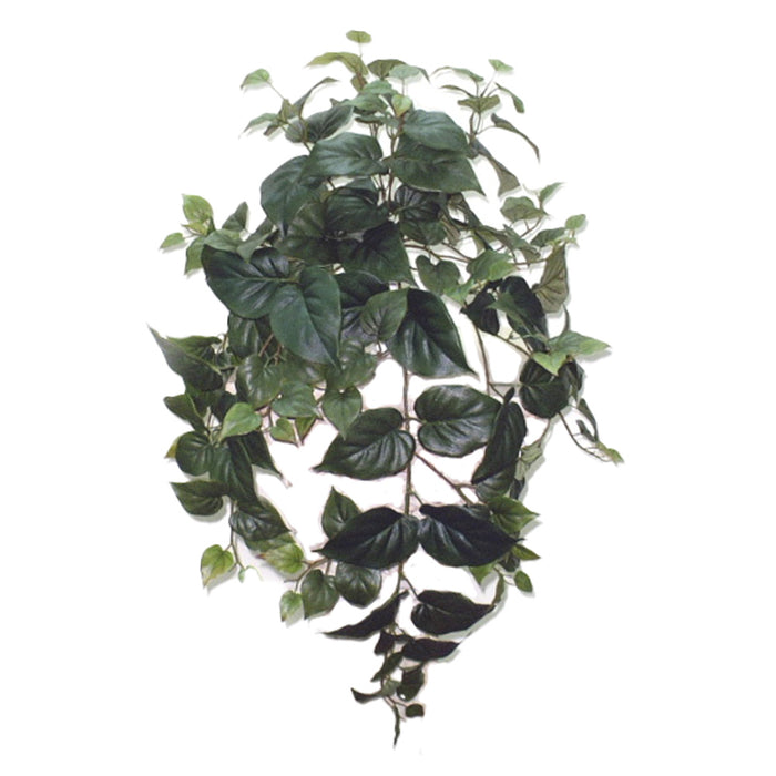 31" Hanging Silk Philodendron Leaf Plant -Green (pack of 12) - PBW132-GR