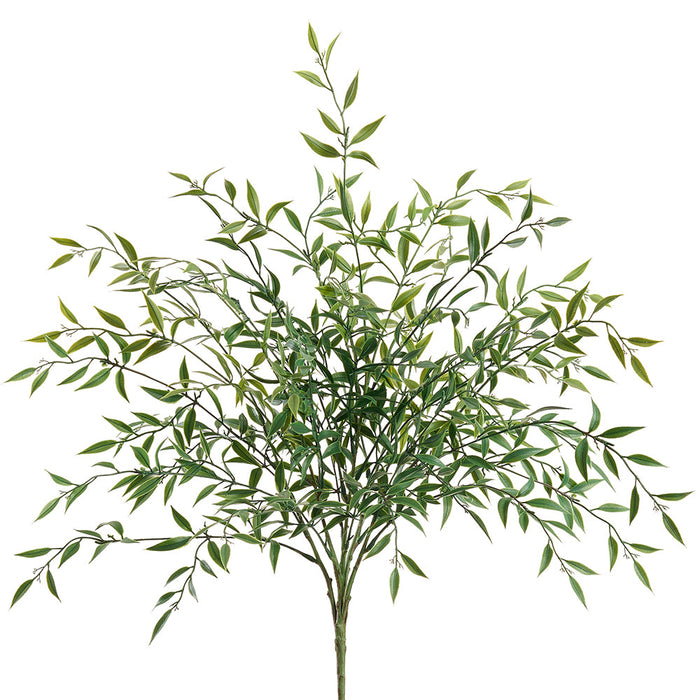 25.5" Willow Leaf Silk Plant -Green (Pack of 6) - PBW446-GR