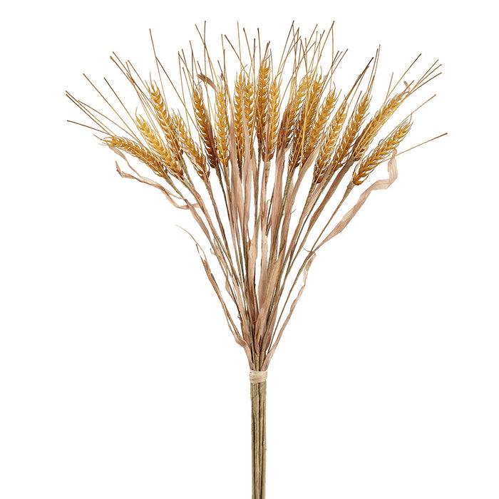 23.5" Artificial Plastic Wheat Flower Stem Bundle -Beige (pack of 12) - PBW701-BE
