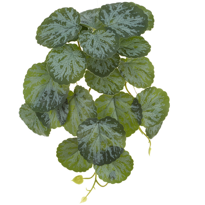 10.6" Hanging Silk Begonia Plant -Green/Cream (Pack of 12) - PBX001-GR/CR
