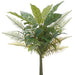 24" Mixed Fern & Algonema Leaf Silk Stem Bundle -2 Tone Green (Pack of 6) - PBX042-GR/TT