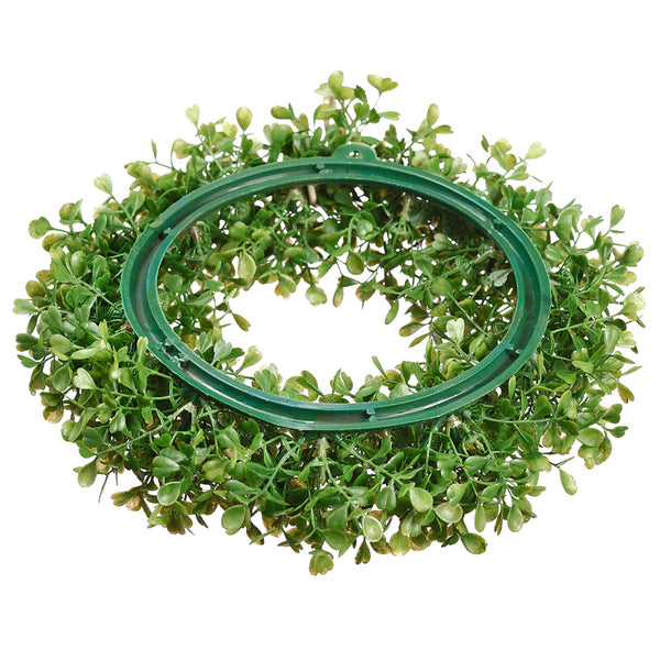 6" Wide Artificial Boxwood Candle Ring Holder -Green (pack of 6) - PCB200-GR