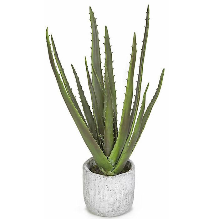 30" Foam Aloe Succulent Artificial Plant w/Stone Pot -Green - PF110200