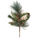 18" Mixed Pine, Berry & Pinecone Artificial Stem Pick -Green/Cream (pack of 6) - PF190080