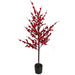4'5" Artificial Winterberry Tree w/Pot -Red - PF200190
