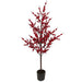 5'8" Artificial Winterberry Tree w/Pot -Red - PF200200