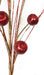 28" Metallic & Glittered Styrofoam Berry & PVC Needles Artificial Stem -Red (pack of 12) - PF-230338