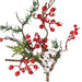 23" Flocked Artificial Berry, Cypress & Twig Stem -Red/Green (Pack of 12) - PF-230380