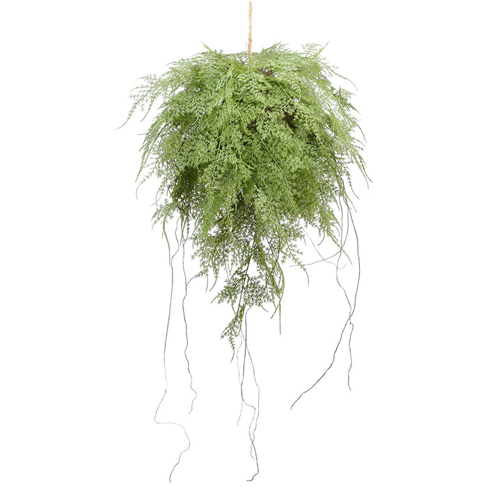 24" Artificial Hanging Ball-Shaped Fern Topiary -Green (pack of 4) - PFF620-GR