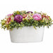 7.5" Rose & Hydrangea Silk Flower Arrangement w/Foam Base -Mauve/Green (Pack of 6) - PFX008-MV/GR