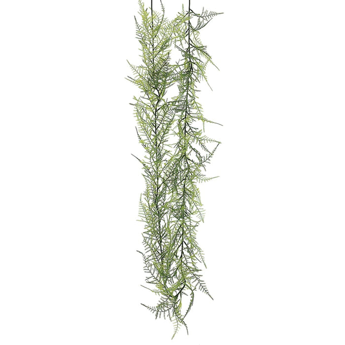 6' Asparagus Fern Silk Garland -2 Tone Green (pack of 12) - PGA990-GR/TT