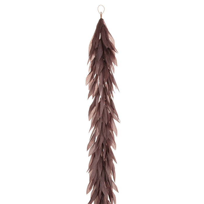 6' Artificial Corn Husk Garland -Plum/Brown (pack of 6) - PGC429-PL/BR