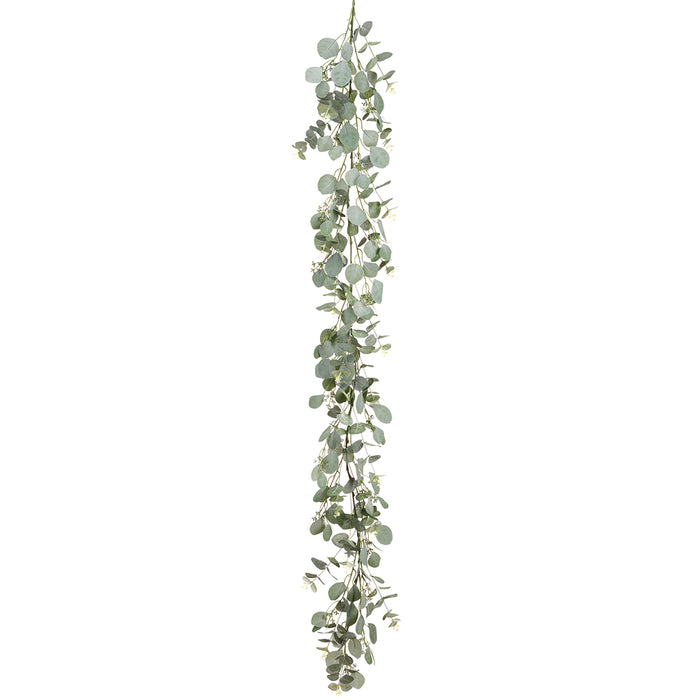 6' Silk Eucalyptus & Aralia Leaf Garland -Green (pack of 6) - PGE227-GR