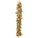 6' Blooming Eucalyptus Leaf Silk Garland -Green/Orange (pack of 2) - PGE407-GR/OR