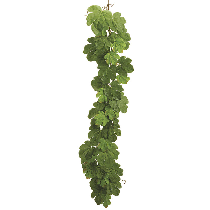 6' Artificial Fig Leaf Garland -Green (pack of 4) - PGF554-GR