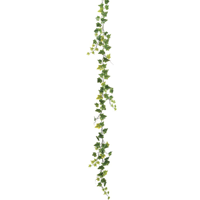 6' One-Piece Construction Ivy Silk Garland -98 Leaves -Variegated (pack of 12) - PGI291-VG