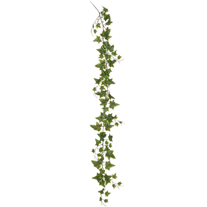 5' Ivy Leaf Silk Garland -Green/Cream (Pack of 6) - PGI322-GR/CR