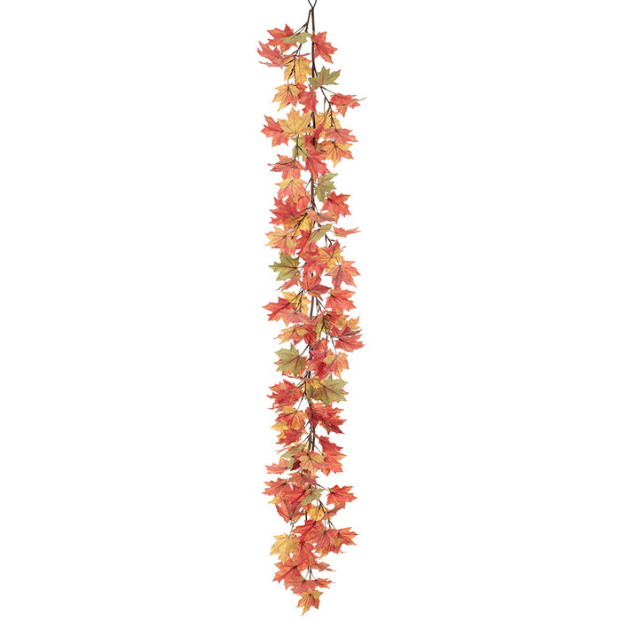 6' Maple Leaf Artificial Garland -Fall (Pack of 2) - PGM296-FA