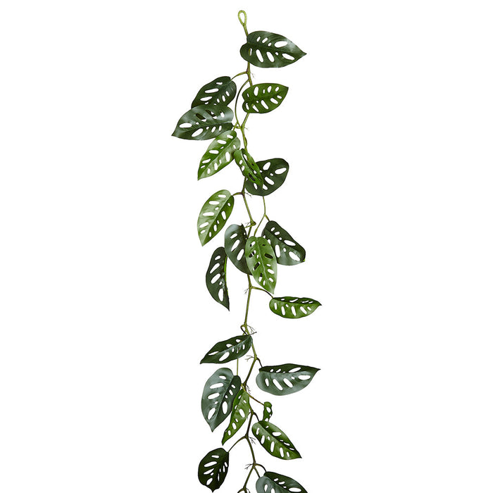 6' Split Philodendron Monstera Leaf Silk Garland -Green (Pack of 6) - PGM431-GR