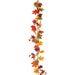 6' Maple Leaf Silk Garland -Green/Burgundy (pack of 6) - PGM807-GR/BU