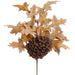 11" Artificial Oak Leaf & Pinecone Stem Pick -Brown/Fall (Pack of 12) - PKO010-BR/FA
