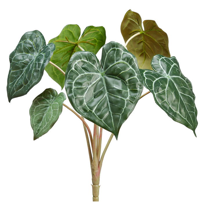 silk anthurium plant 16" Real Touch Silk Anthurium Leaf Plant -Green (Pack of 12)