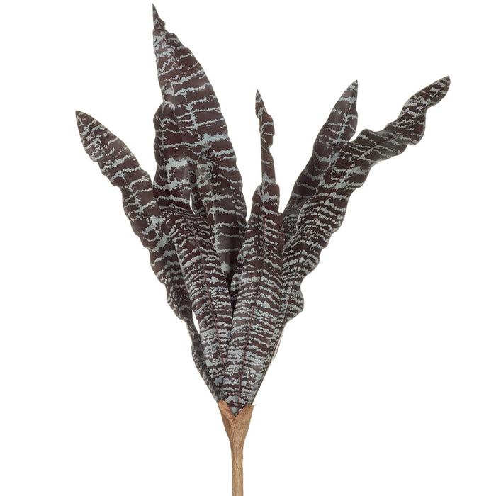 15" Artificial Bromeliad Plant Flower Bush -Burgundy/Brown (Pack of 6) - PPB300-BU/GR