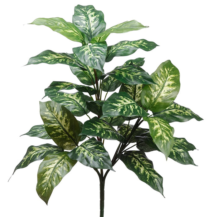 silk dieffenbachia 27" Silk Dieffenbachia Plant -28 Leaves -Green/Cream (Pack of 12)
