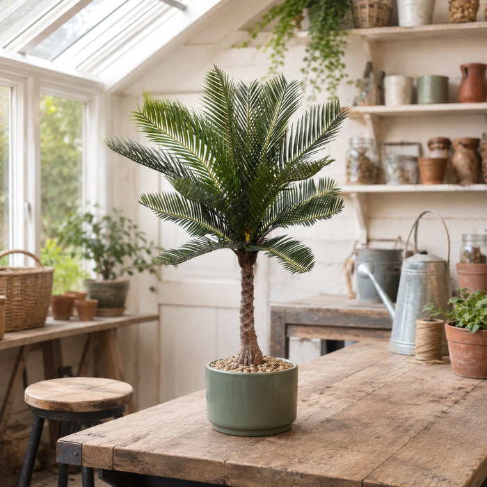 31.5" Sago Cycas Palm Leaf Plant -Green (Pack of 12) - PPP797-GR